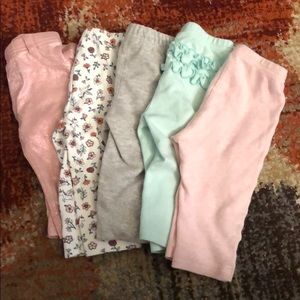 5/$15 baby Girl leggings 3-6M